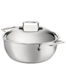 All-Clad D5 5.5 quart Brushed Dutch Oven - SILVER