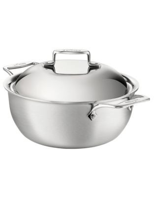 All-Clad D5 5.5 quart Brushed Dutch Oven - SILVER