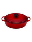 Le Creuset 3.4L Shallow Oval Cast Iron French Oven - CHERRY - 3.4 L