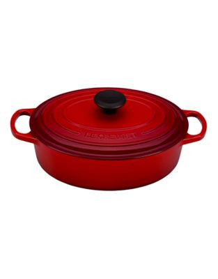 Le Creuset 3.4L Shallow Oval Cast Iron French Oven - CHERRY - 3.4 L