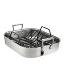 All-Clad 14 Inch x 11 Inch Small Roaster Combo - STAINLESS STEEL