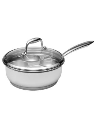 Lagostina Ambiente 20cm 2 L Saucepan with Egg Poacher Insert - STAINLESS STEEL