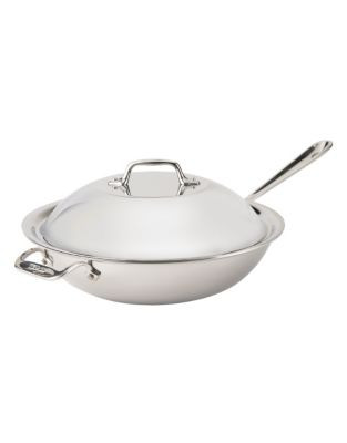 All-Clad 12 Inch 30.5cm Stainless Steel Chefs Pan with Lid - SILVER