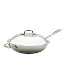 All-Clad 4 quart Copper Core Chef Pan with Lid - SILVER