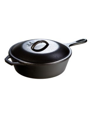 Lodge Cast Iron Covered Skillet - BLACK