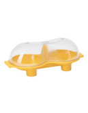 Trudeau Double Egg Poacher with Lid - YELLOW