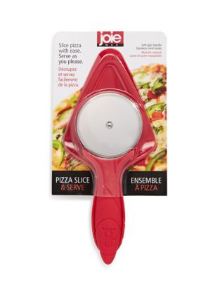 Joie Two-Piece Pizza Slicer and Server-MULTI - MULTI-COLOURED