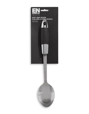 Essential Needs Soft Grip Stainless Steel Spoon - BLACK