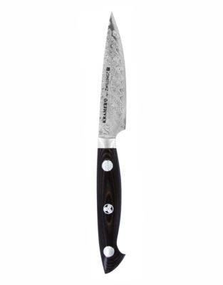 Bob Kramer Euroline SS Damascus Collection Paring Knife 3.5 inch 90 mm - BLACK - 3.5