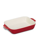 Staub Gratin Ceramic Cooking Dish - CHERRY - 20X16