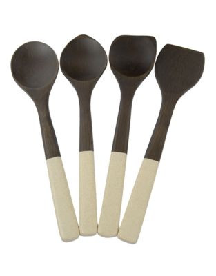 Architec Four-Piece Bamboo Cooking Tool Set - BROWN - 4PC