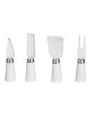 Trudeau Royal Cheese Knife 4-Piece Set - WHITE - 4PC