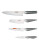 Global 4 Piece Knife Set with Magnetic Rack - SILVER