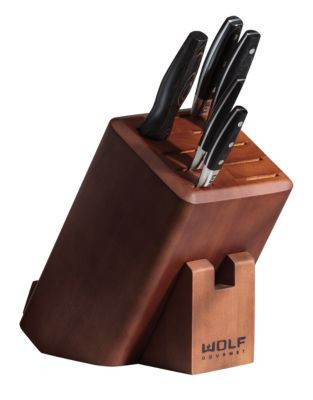 Wolf Gourmet 6-Piece Block Knife Set - DARK BROWN