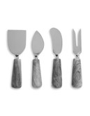 Distinctly Home Four-Piece Marble Cheese Knife Set - GREY