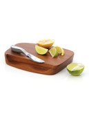 Nambe Blend Bar Board with Knife - STAINLESS STEEL