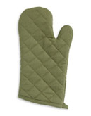 Bon Appetit Quilted Cotton Oven Mitt One Piece - GREEN