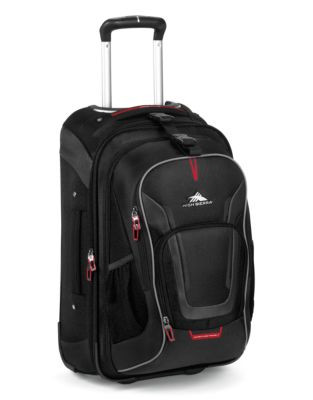 High Sierra Wheeled Backpack with Removable Daypack - BLACK - 22