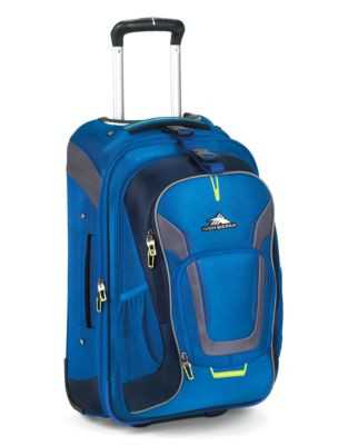 High Sierra Wheeled Backpack with Removable Daypack - BLUE - 22