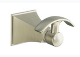 Memoirs Robe Hook With Stately Design in Vibrant Brushed Nickel