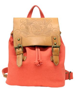 Lucky Brand Alameda Canvas Backpack - CAYENNE