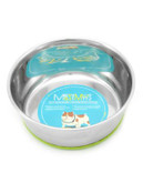 Messy Mutts Non-Slip Stainless Steel Bowl - GREEN - LARGE
