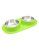 Messy Mutts Extra Large Silicone Double Feeder - GREEN - XLARGE