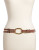 Lauren Ralph Lauren Triple Buckle Leather Belt - TAN - MEDIUM