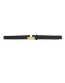 Polo Ralph Lauren Plaque-Buckle Leather Belt - BLACK - MEDIUM