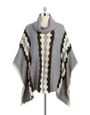 California Moonrise Cowl Neck Poncho Sweater - GREY - SMALL