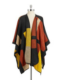 Vince Camuto Blanket Jacquard Poncho-RED - RED - X-SMALL/SMALL