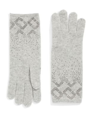Diane Von Furstenberg Embellished Knit Gloves - SPARROW'S FEATHER