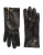 Diane Von Furstenberg Colourblocked Leather Gloves - BLACK/FERRARI RED - 8