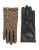 Diane Von Furstenberg Leopard Calf Hair and Leather Gloves - MINI LEOPARD/RED - 7