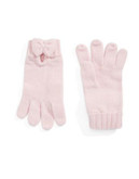 Kate Spade New York Gathered Bow Knit Gloves - PINK
