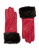 Lord & Taylor Wrist Length Fur Cuffed Gloves - CHERRY RED - 7.5