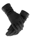 Ur Powered Ruched Cuff Touch-Screen Gloves - BLACK - LARGE