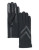 Isotoner Womens Classic Stretch Spandex Glove with Leather Palm Grips - BLACK