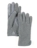 Isotoner Womens Stretch Fleece Glove with Suede Palm Grips - OXFORD