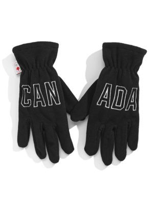 Olympic Collection Canada Fleece Gloves-BLACK - BLACK - LARGE/X-LARGE