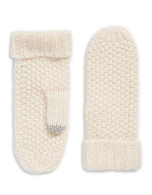 Echo Touchscreen Knit Gloves - WHITE