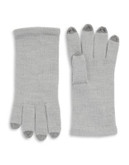 Echo Touchscreen Compatible Knit Gloves - LIGHT GREY HEATHER
