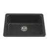 Iron/Tones Self-Rimming/ Undercounter Kitchen Sink in Black Black