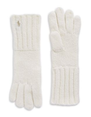 Polo Ralph Lauren Wool-Alpaca Blend Gloves - CREAM