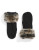 Parkhurst Cable Knit Mittens with Faux Fur - BLACK/TUNDRA