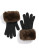 Parkhurst Faux Fur Cuffed Knit Gloves - BROWN BEAVER