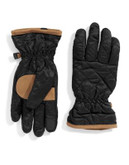 Lauren Ralph Lauren Quilted Nylon Gloves - BLACK - SMALL
