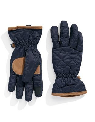 Lauren Ralph Lauren Quilted Nylon Gloves - NAVY - MEDIUM