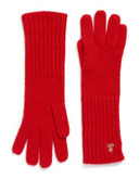 Lauren Ralph Lauren Long Wool-Blend Gloves - RED