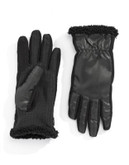 Isotoner SmartTouch Stretch Tech Gloves-BLACK - BLACK - X-SMALL